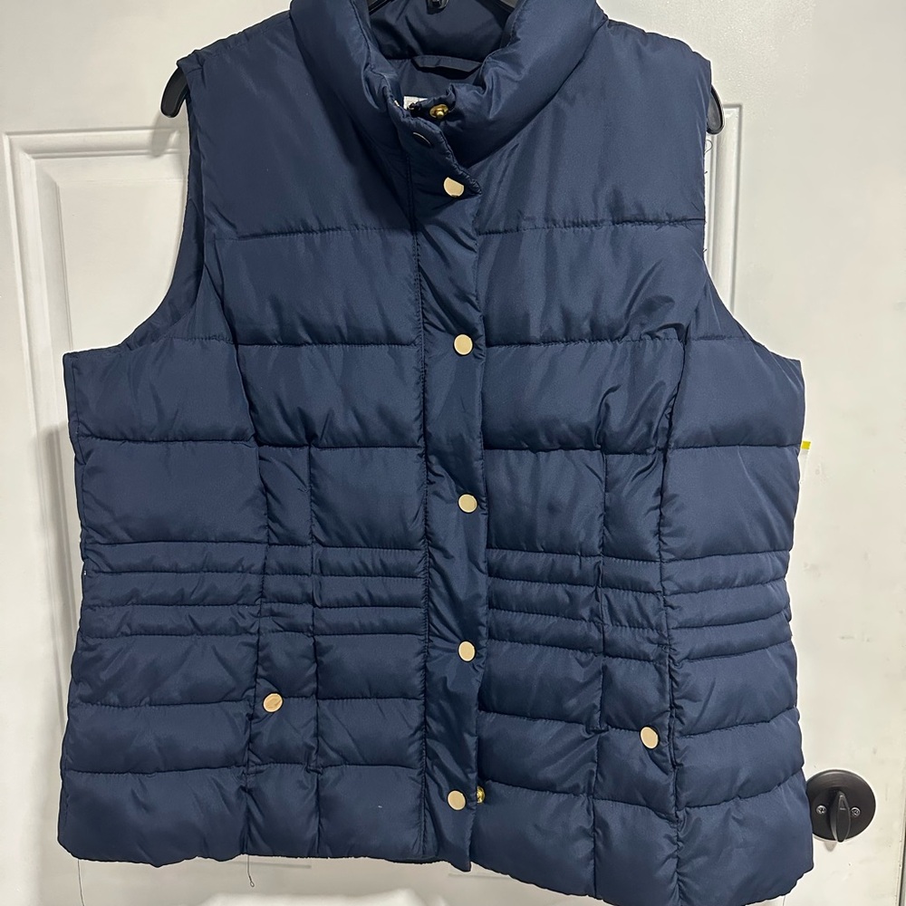Charter Club Dark Blue Quilted Vest